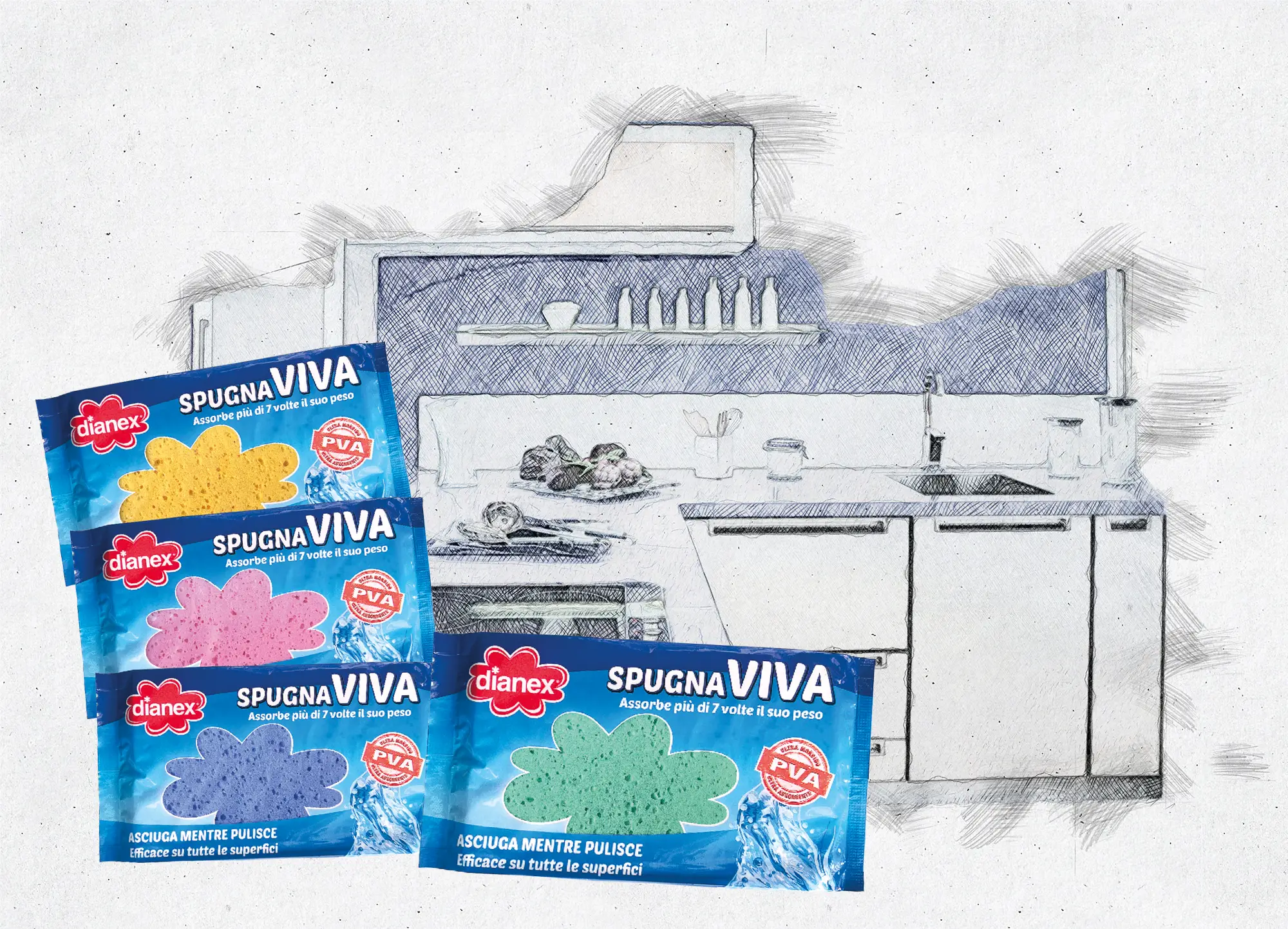 Dianex Spugna Viva PVA ultra assorbente